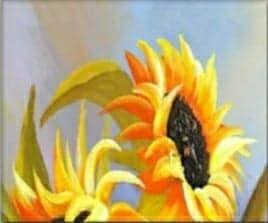 Trittico girasoli verticale 1 pezzo - trittico, girasoli - оригинал