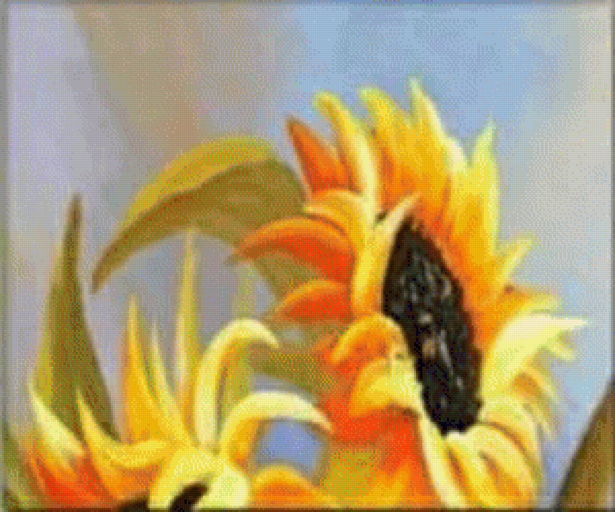 Trittico girasoli verticale 1 pezzo - girasoli, trittico - предпросмотр