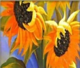 Trittico girasoli verticale 2 pezzo - girasoli, trittico - оригинал