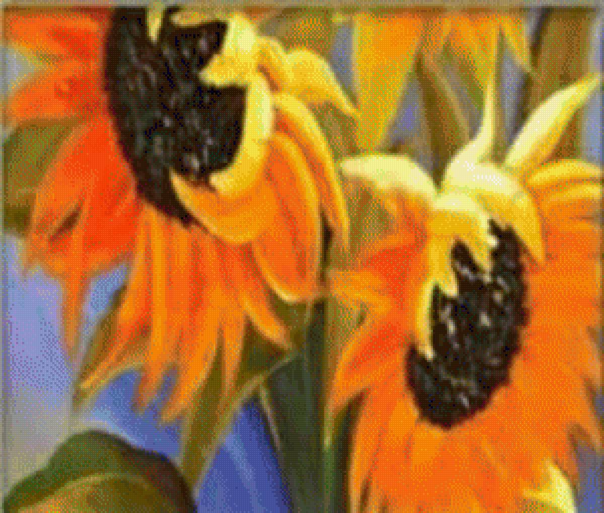 Trittico girasoli verticale 2 pezzo - trittico, girasoli - предпросмотр