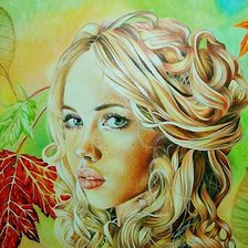 Схема вышивки «Девушка»