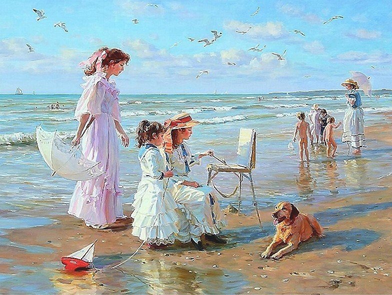 учитель рисования - картина - оригинал