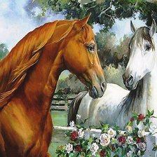 Схема вышивки «лошади»