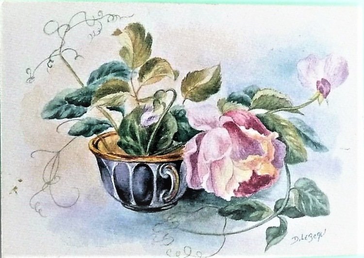 šálka,ruža - оригинал