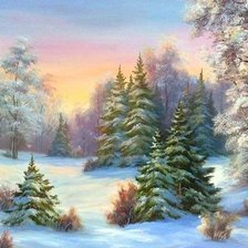 Схема вышивки «пейзаж»