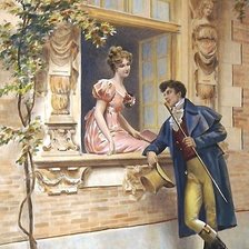 Схема вышивки «романтический визит»