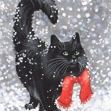 Схема вышивки «котик»