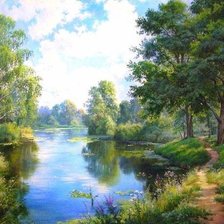 Схема вышивки «пейзаж»