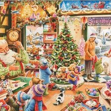 Схема вышивки «Werkplaats Kerstman»