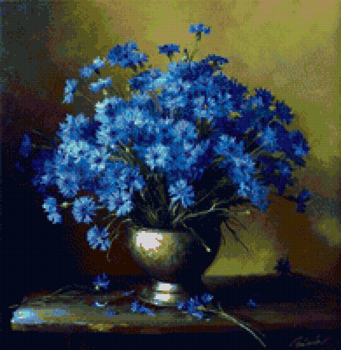 Васильки Левитана - картины известных художников, цветы - предпросмотр