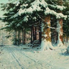 Оригинал схемы вышивки «Зимний лес» (№1873385)