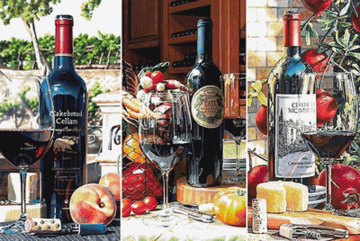 натюрморт с вином. коллаж - eric christensen - предпросмотр