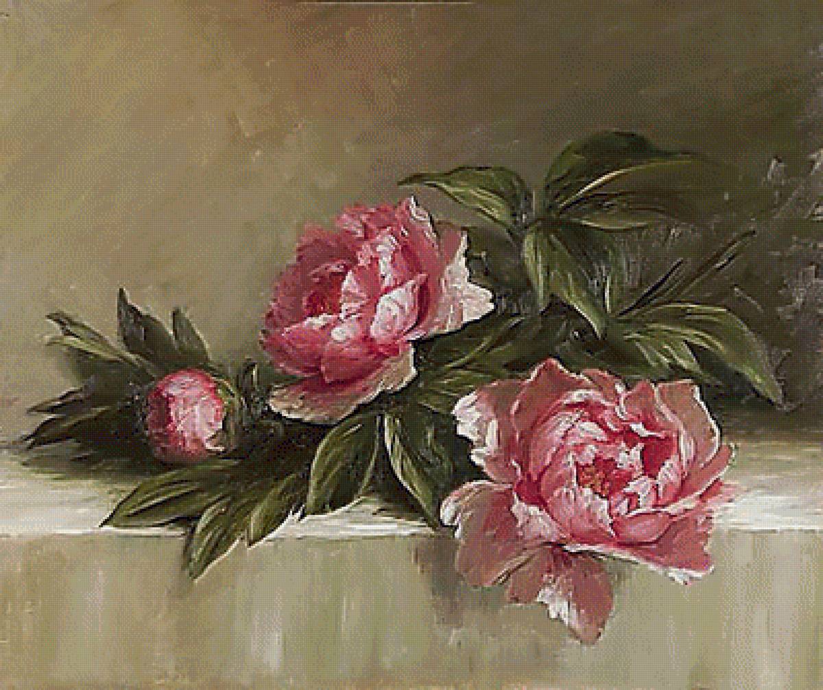 Розы. - натюрморт, живопись., цветы - предпросмотр