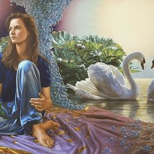 Схема вышивки «Девушка»