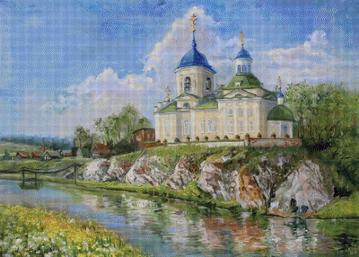 Храм надо рвом - храм, овраг - предпросмотр