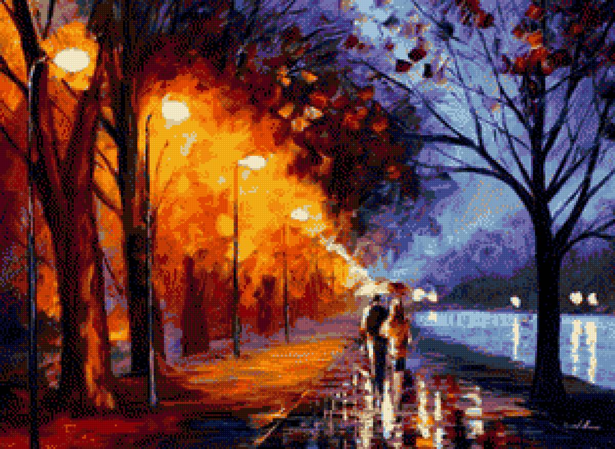 Афремов Вечер - аллея, осень, афремов - предпросмотр