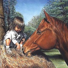 девочка и лошадь