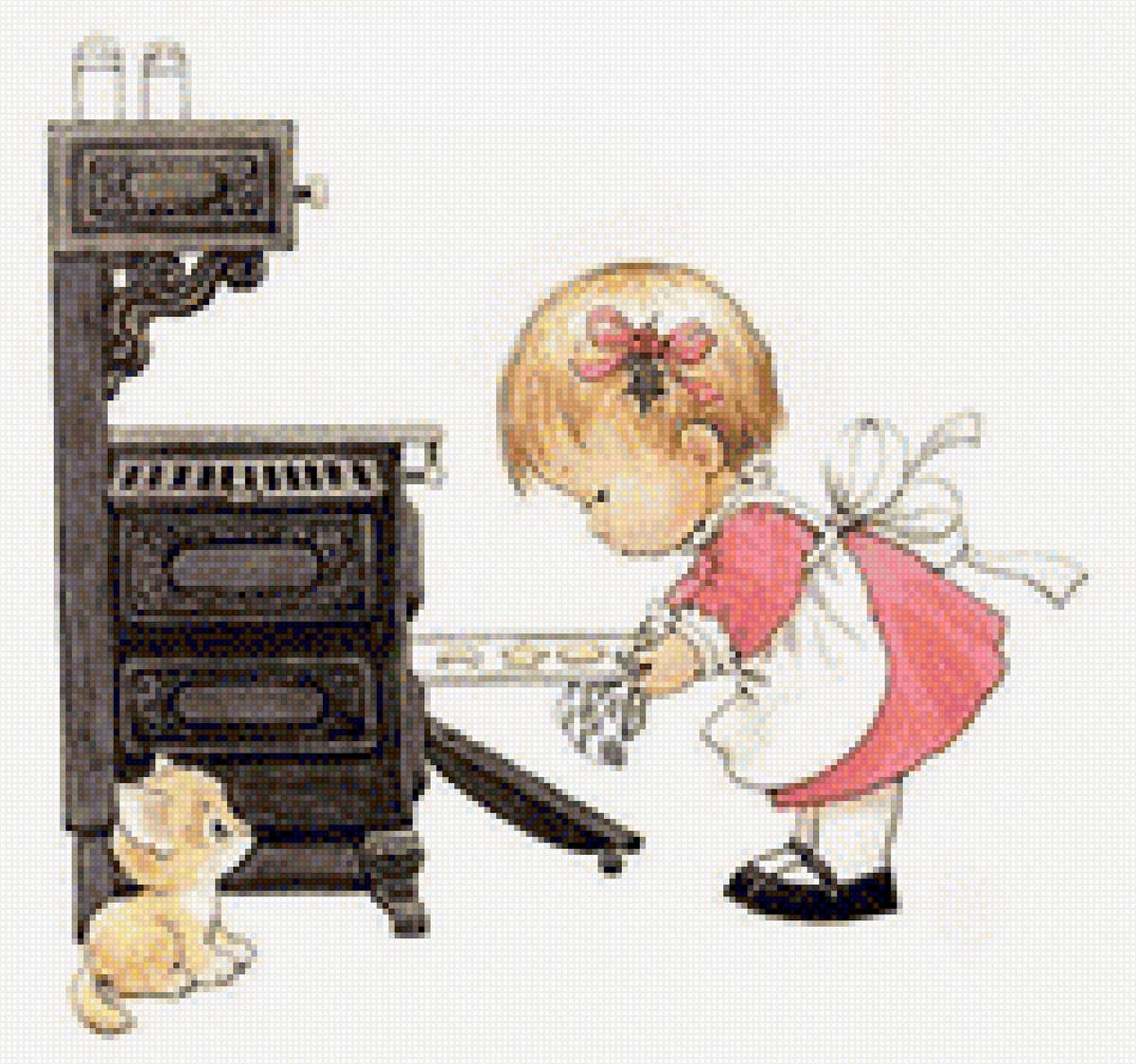 NIÑA REPOSTERA - 190 x 177 cruces - предпросмотр