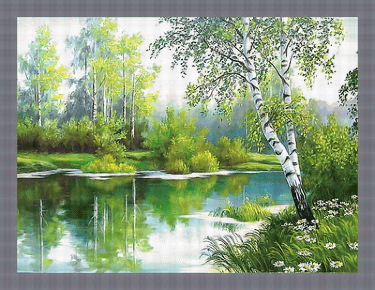 Серия "Пейзаж" - природа, лес, речка, пейзаж - предпросмотр