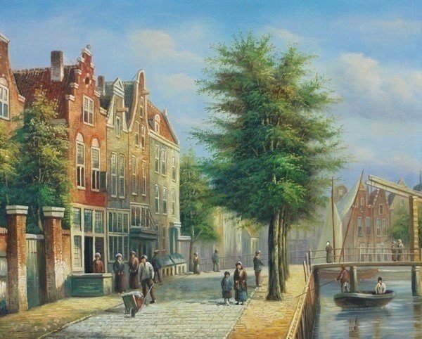 Городской пейзаж - город, живопись, голландия, городской пейзаж - оригинал