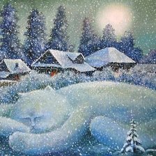 Схема вышивки «зима»