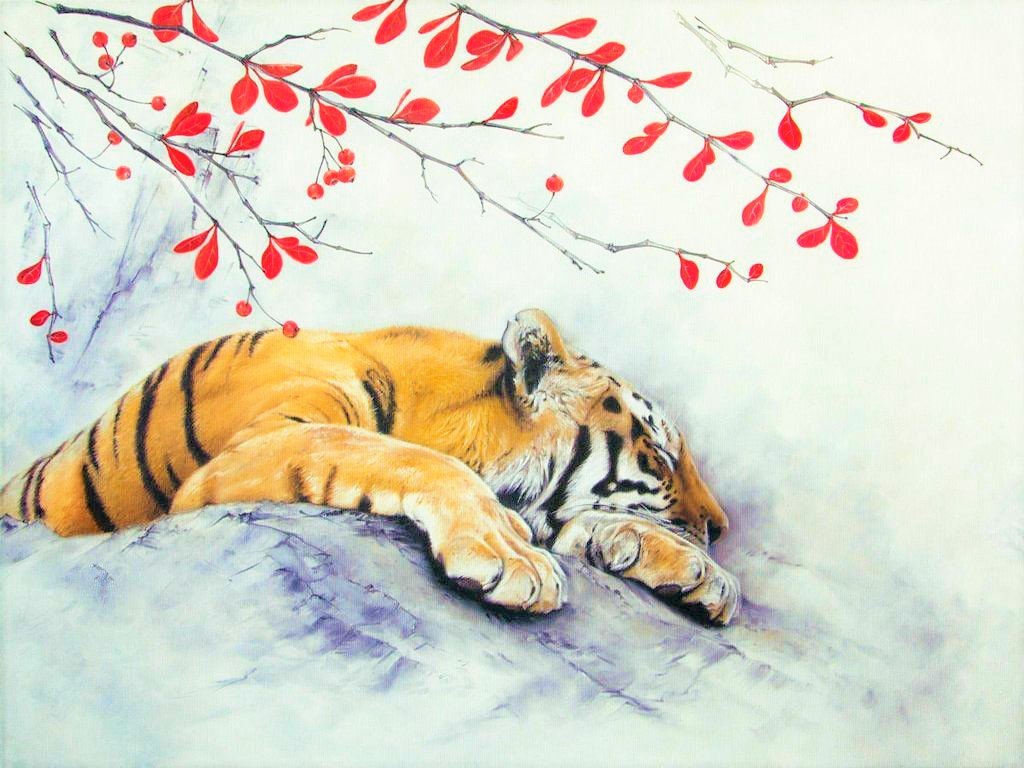 Тигр - тигр, рисунок, животные - оригинал