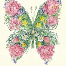 Оригинал схемы вышивки «бабочка» (№1879707)