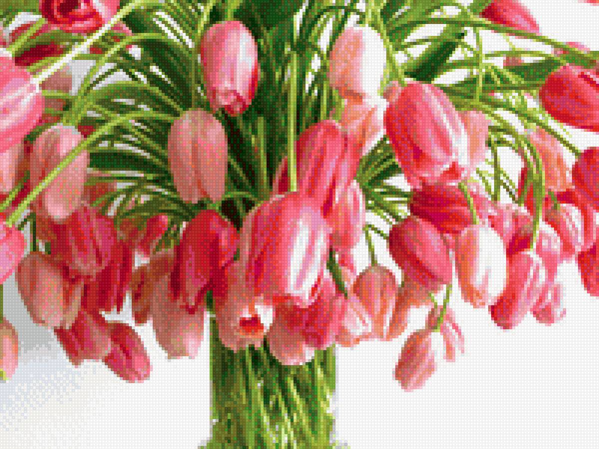 розовые тюльпаны - букет, тюльпаны - предпросмотр