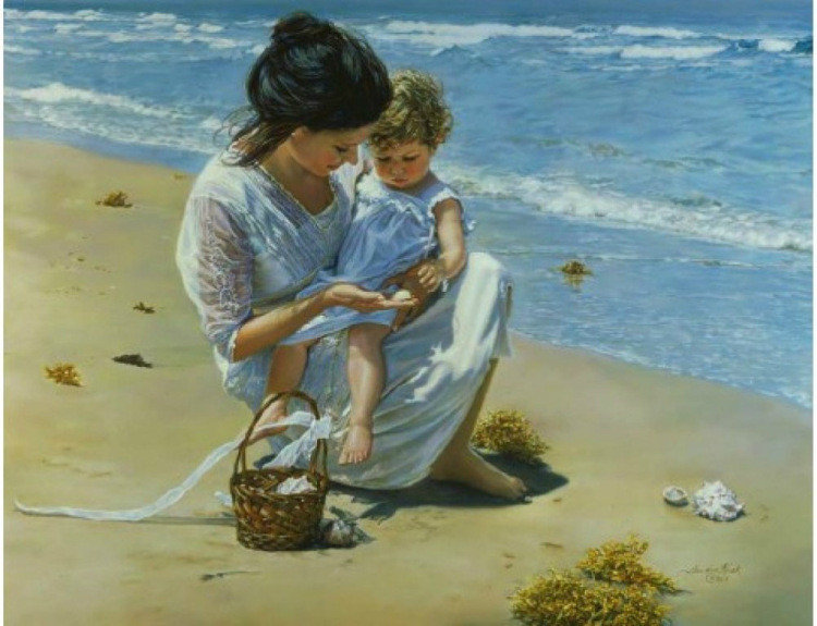 COGIENDO CARACOLAS - 276 x 211 cruces - оригинал