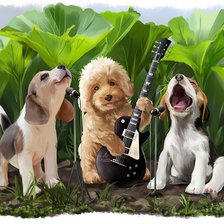 Оригинал схемы вышивки «Dog Band» (№1882335)