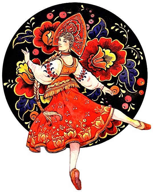 №1883682 - балет, полхов-майданская роспись, девушка - оригинал