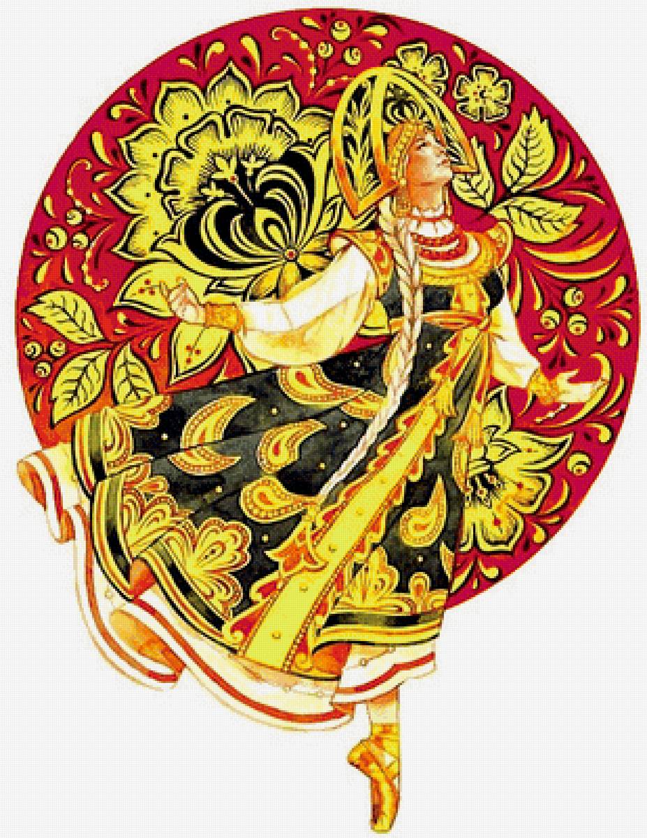 №1883723 - балет, хохлома, девушка - предпросмотр