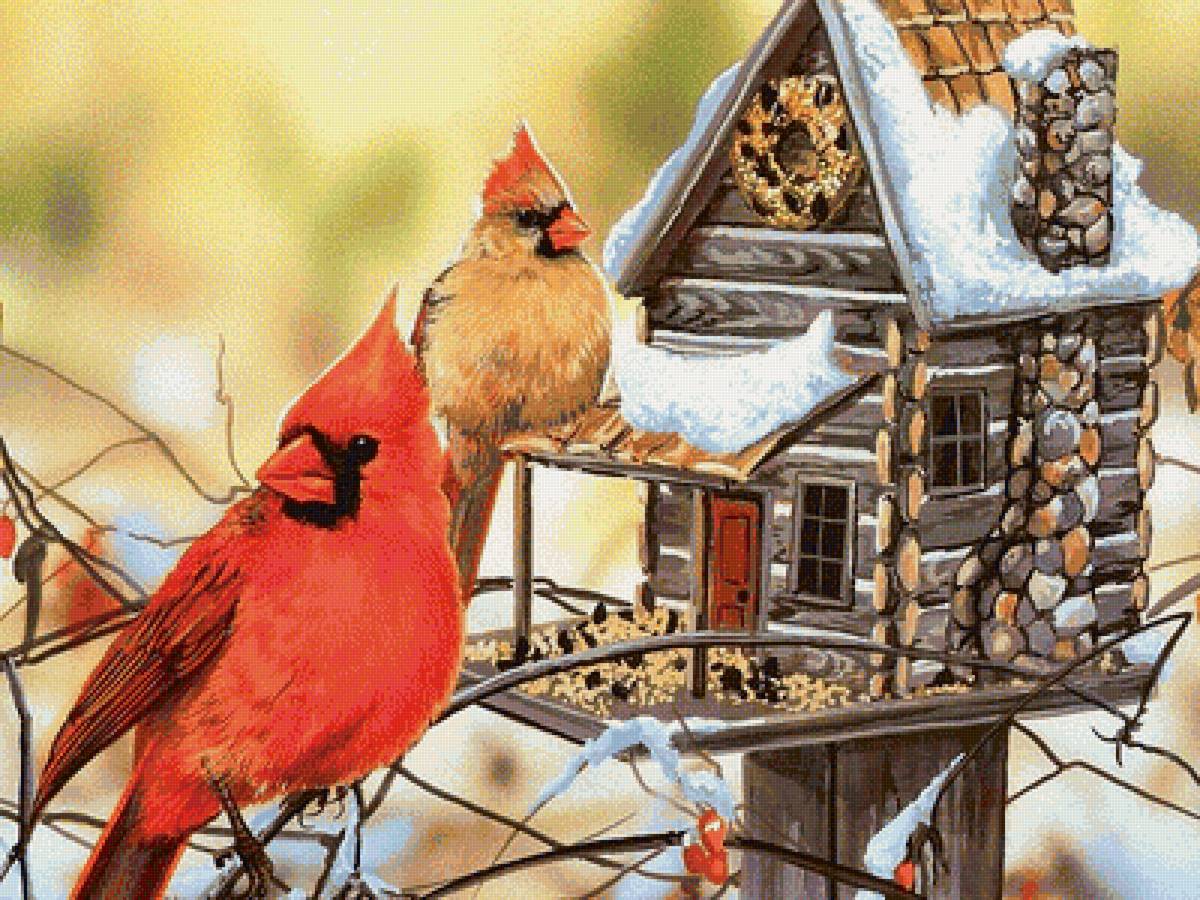 Птички - птички, птицы, рисунок - предпросмотр