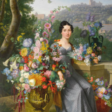 Оригинал схемы вышивки «zátišie kvety,dáma» (№1885862)