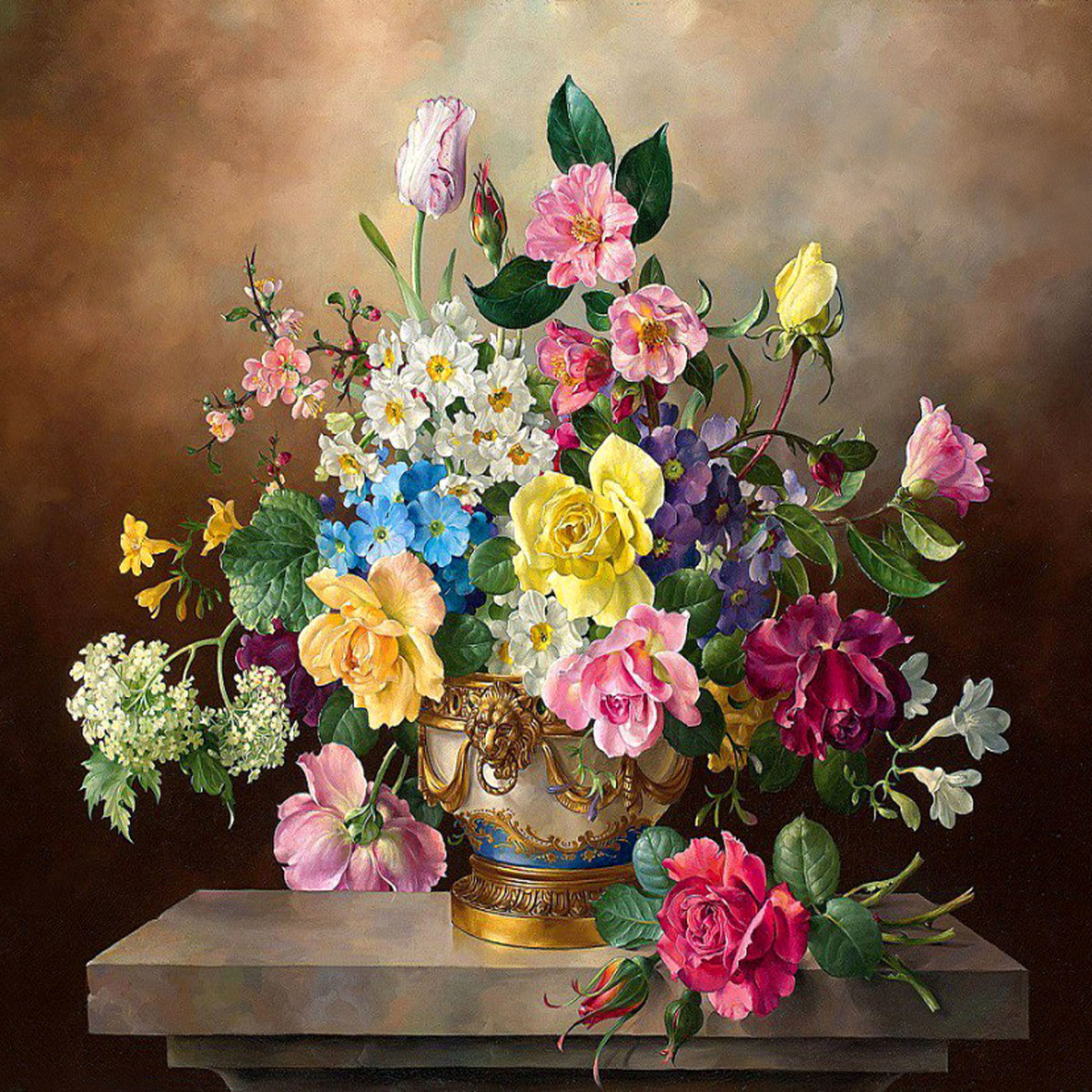 Красивый букет - ваза, букет, цветы - оригинал