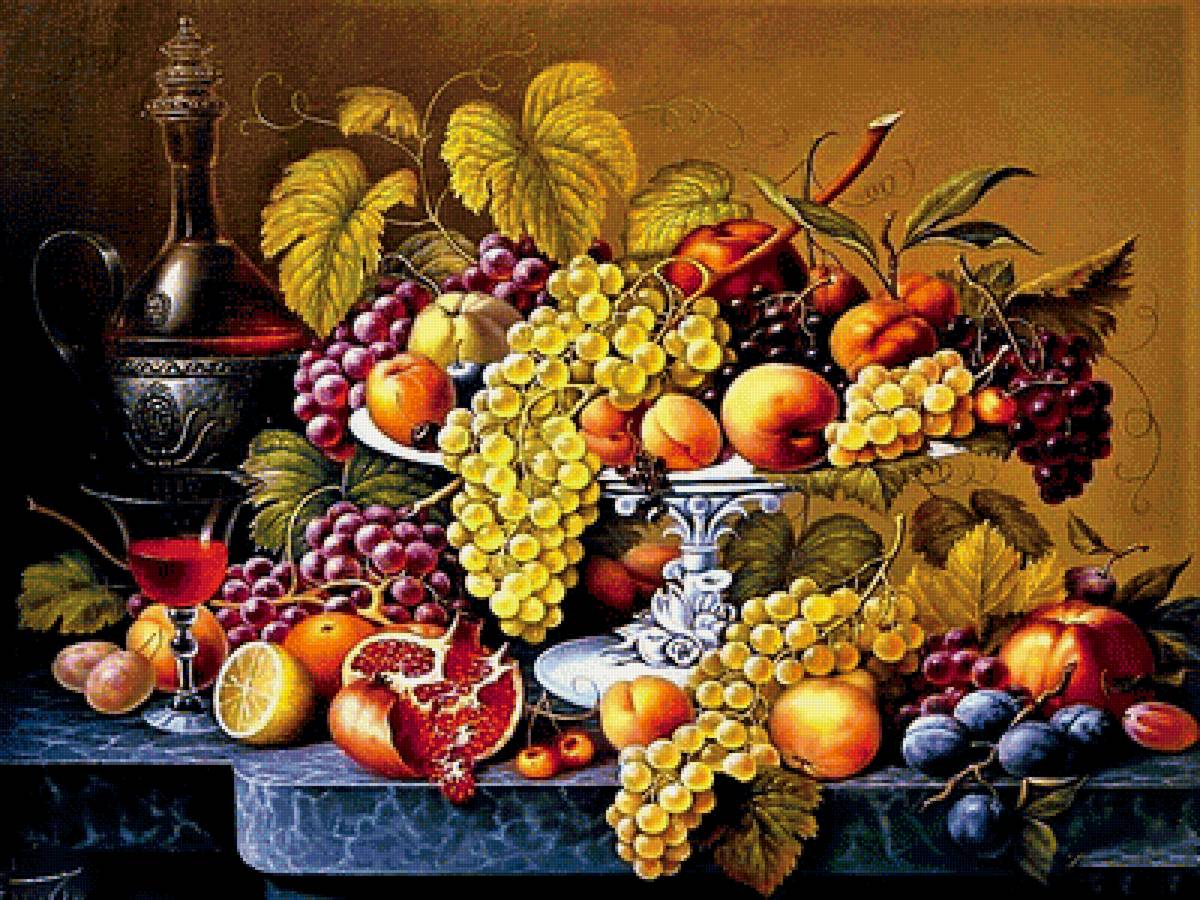 №1886320 - натюрморт, виноград - предпросмотр