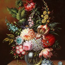 Оригинал схемы вышивки «kvety,váza» (№1886759)
