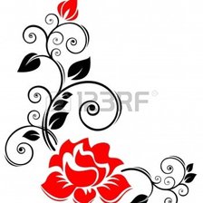 Оригинал схемы вышивки «роза» (№1887954)