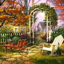 Схема вышивки «На дачном участке»