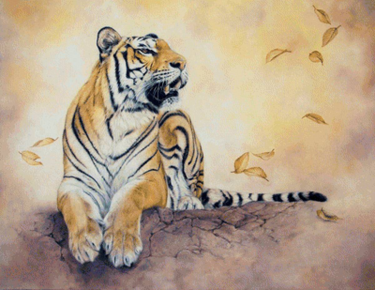 Тигр - тигр, животные, рисунок - предпросмотр