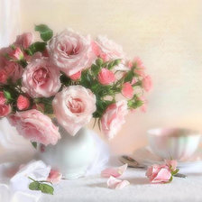Оригинал схемы вышивки «Букет роз розовых» (№1889015)
