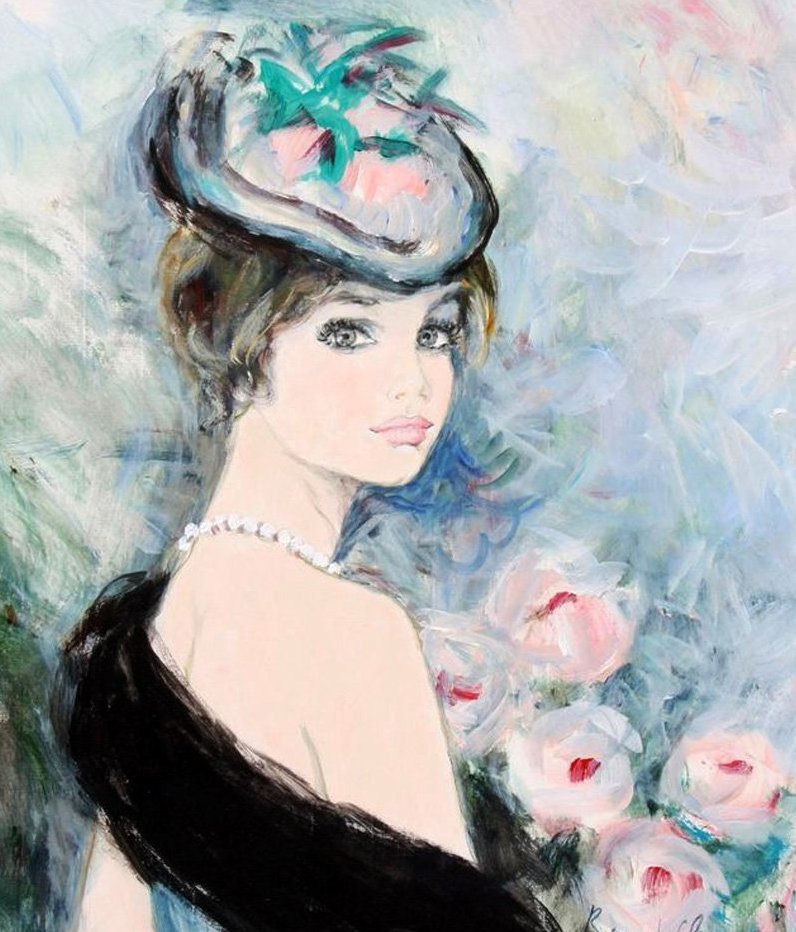 Мадемуазель Николь. По картине худ. Bernard Charoy - ретро, девушка - оригинал