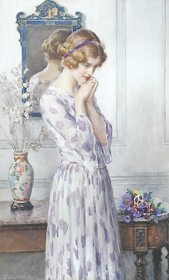женский образ - художник william henry margetson - оригинал
