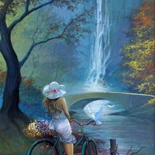 Схема вышивки «У водопада»