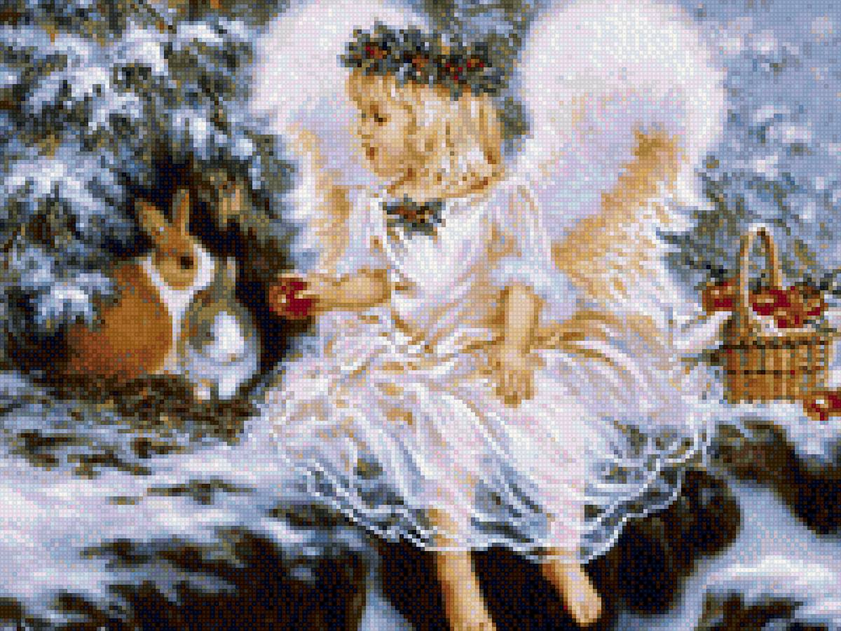 Ангелочек - рождество, ангел, зима - предпросмотр