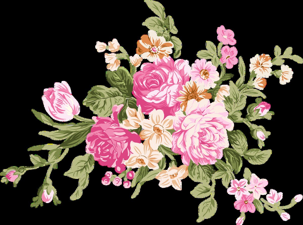 Цветы - рисунок, цветы - оригинал