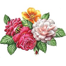 Оригинал схемы вышивки «цветы 2 вариант» (№1891785)
