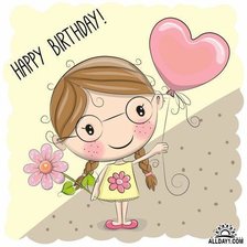 Схема вышивки «девочка и шарик»