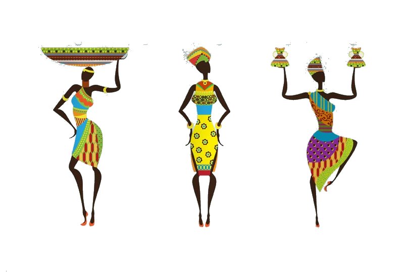 Африканки - этнические рисунки, девушка, африка - оригинал