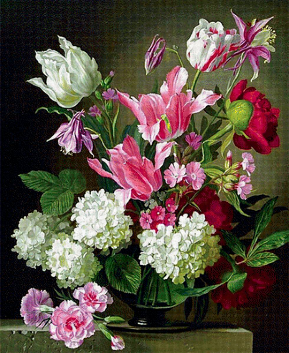 №1893232 - гортензия, тюльпаны - предпросмотр